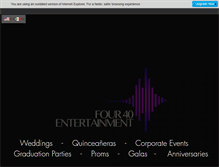 Tablet Screenshot of four40entertainment.com